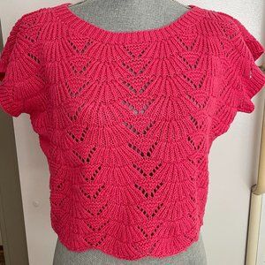 Vintage Handmade Crop Sleeveless Sweater Vest Size Small